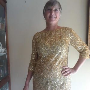 VINTAGE JEWELED LUXURY DRESS
